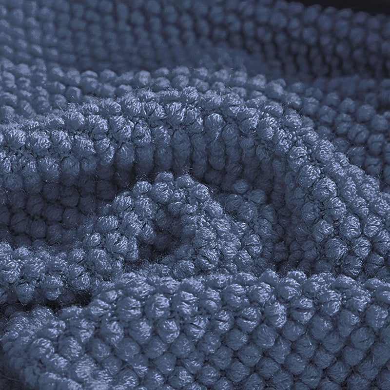 LOMAO Knitted Throw Blanket with Tassels Bubble Textured Lightweight Soft Throws for Couch Cover Home Decor (Navy, 50x60) - Image 4